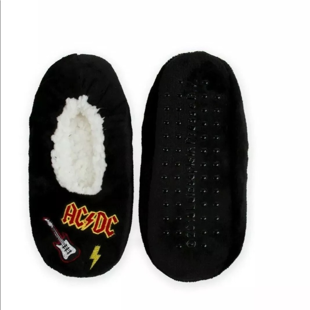 AC/DC Women's Fuzzy Babba Slipper Socks